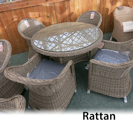 Rattan furniture for the garden
